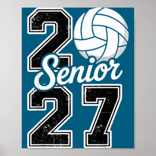 Of Class 2027 Volleyball Senior 2027 Poster