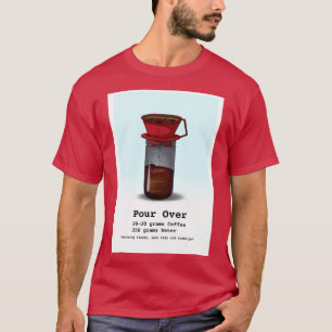 of Coffee Flashcards Pour Over Blue T-Shirt