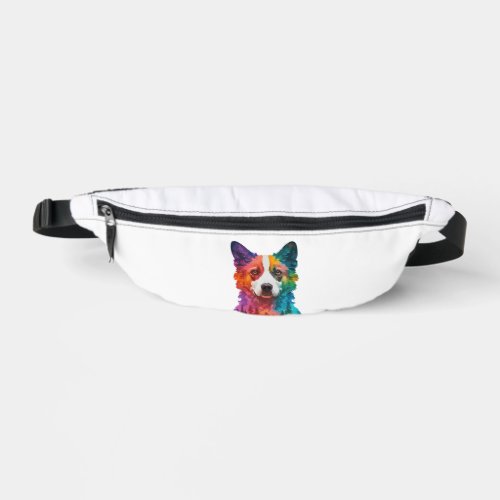 of Colorful dog Fanny Pack