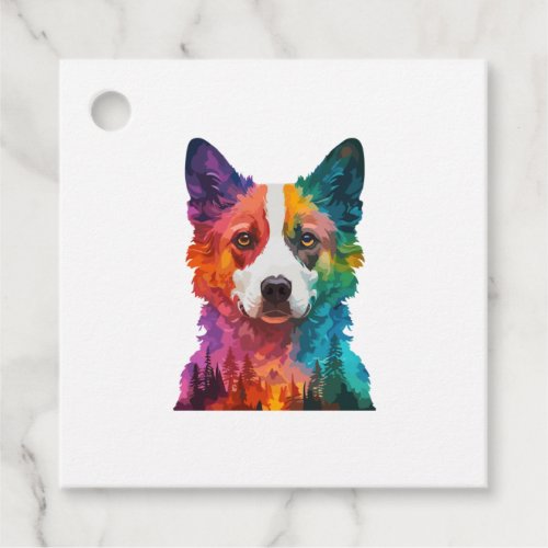 of Colorful dog Favor Tags