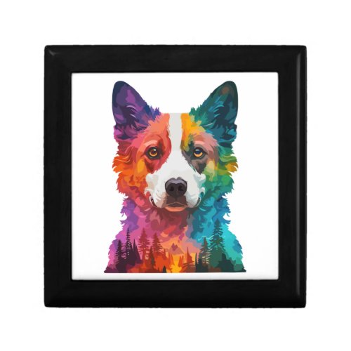 of Colorful dog Gift Box