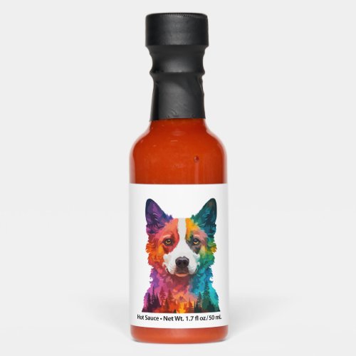 of Colorful dog Hot Sauces