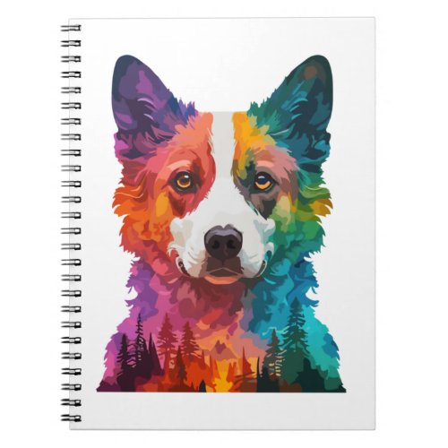 of Colorful dog Notebook