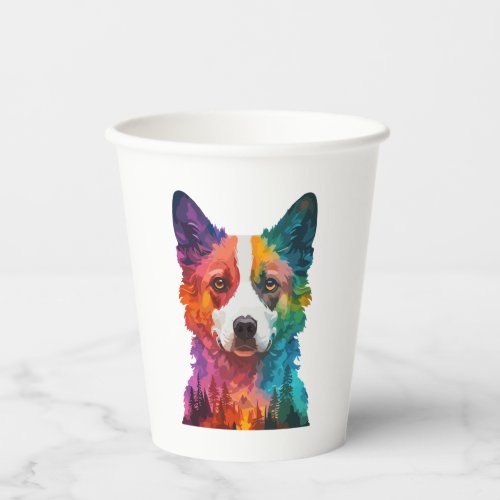 of Colorful dog Paper Cups