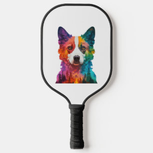 of Colorful dog Pickleball Paddle