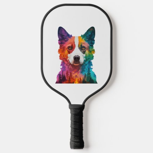 of Colorful dog Pickleball Paddle