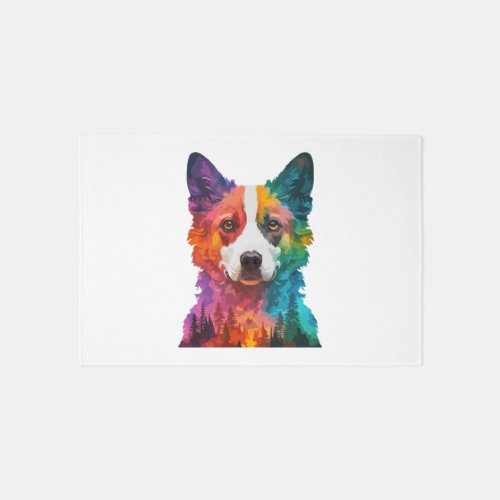 of Colorful dog Rug