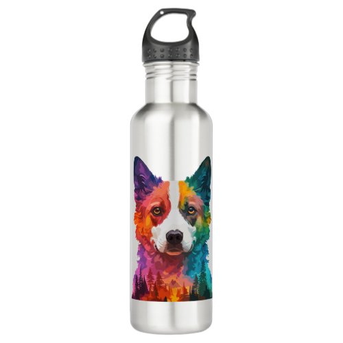 of Colorful dog Stainless Steel Water Bottle
