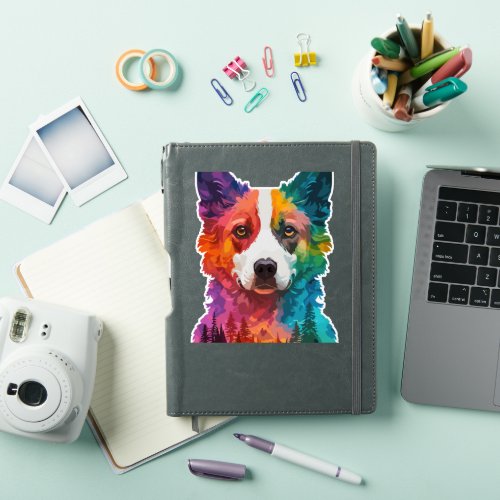 of Colorful dog Sticker