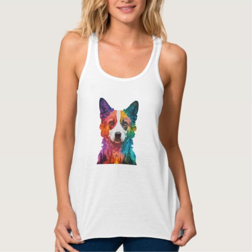 of Colorful dog Tank Top