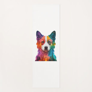 of Colorful dog Yoga Mat