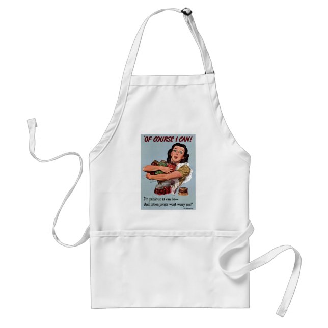 "Of Course I Can!" Adult Apron (Front)