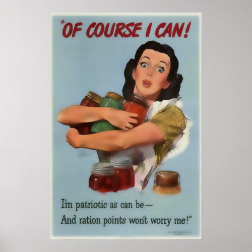 Of Course I Can Vintage War Poster