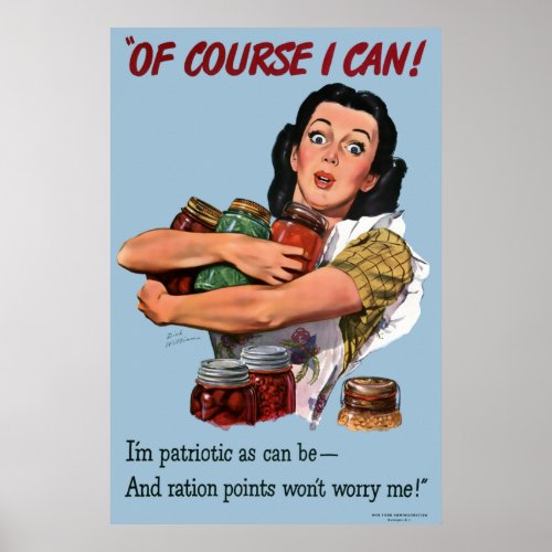 Of Course I Can Vintage War Poster Print