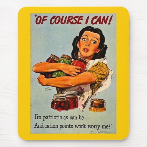 Of Course I Can Vintage World War II Mouse Pad