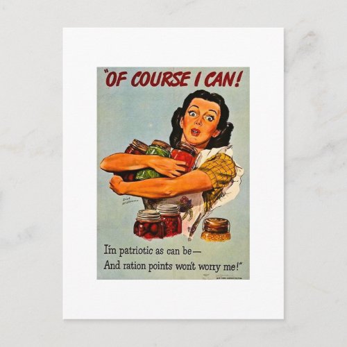 Of Course I Can Vintage World War Two Postcard