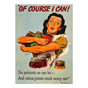 Of Course I Can! Vintage WWII Propaganda Poster