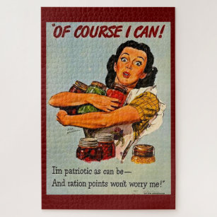 Of Course I Can! Vintage WWII Propaganda Poster Jigsaw Puzzle