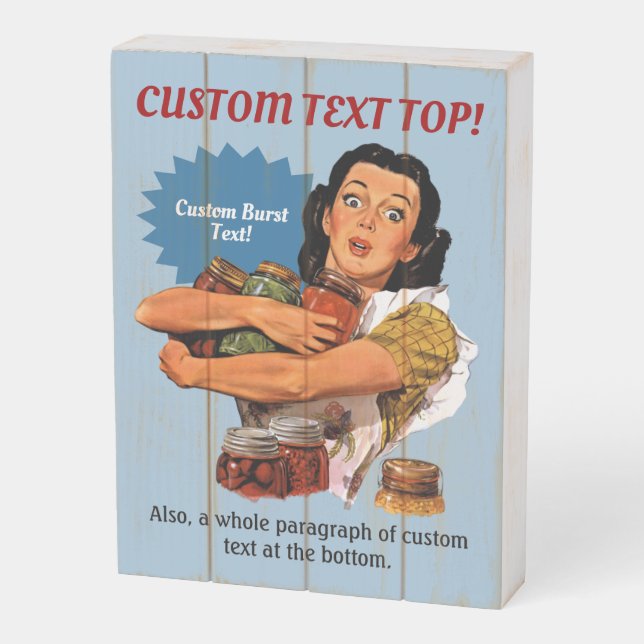 Of Course I Can Wooden Box Sign (Angled Vertical)