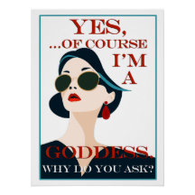 Of Course I'm a Goddess Retro Vintage Gay Pride