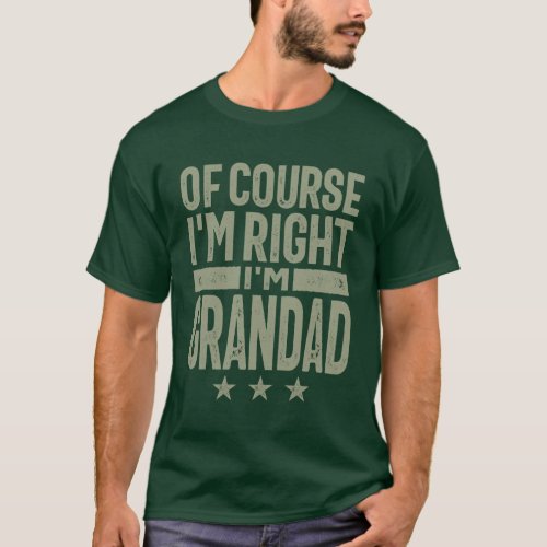 Of Course Im Right Im Grandad _ Fathers Day T_Shirt