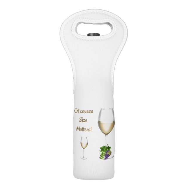 Of Course Size Matters Wine Tote (Front)