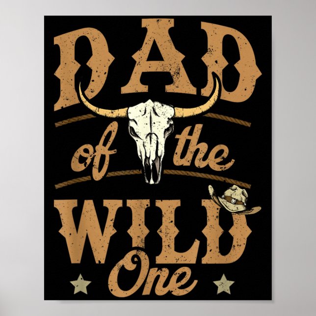 Of Dad Wild Cowboy Western Rodeo Poster (Front)