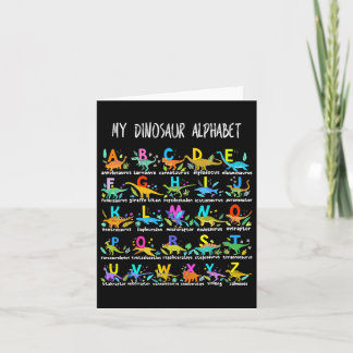 Of Dinosaurs Alphabet Abc Back To School Student K Card