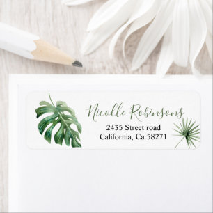 of direction Monstera tropical Label