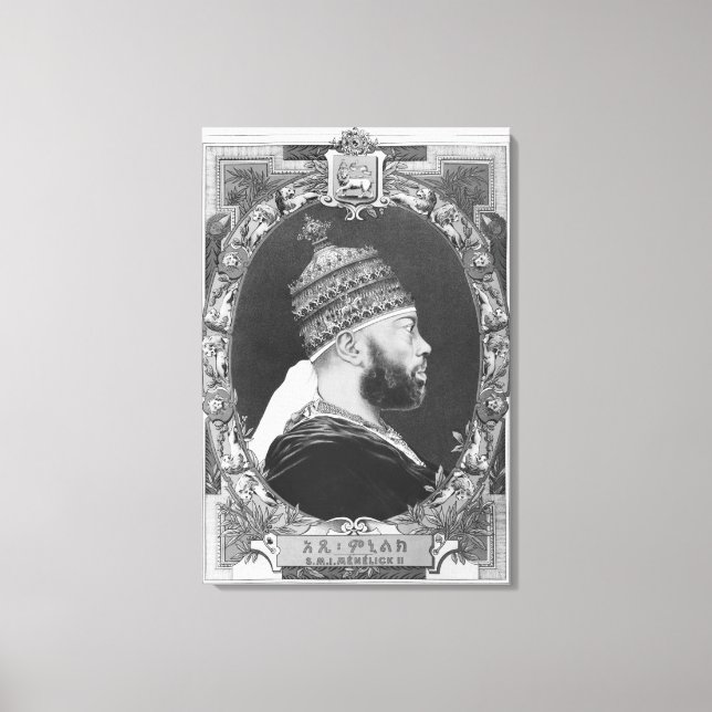 of Ethiopia, Menelik II Canvas Print (Front)