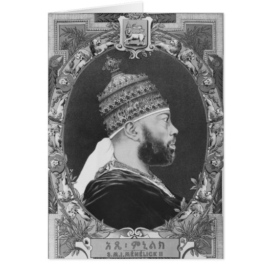 of Ethiopia, Menelik II Cards (Front)