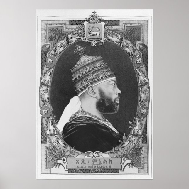 of Ethiopia, Menelik II Poster (Front)