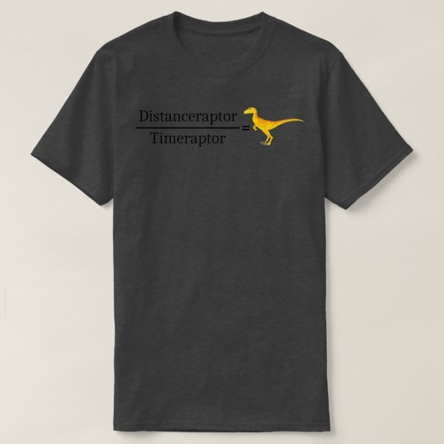 of Funny Velociraptor Math Equation T-Shirt (Design Front)