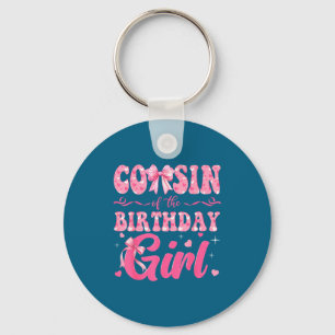 Of Girl Cousin Birthday Family Pink Coquette Keychain