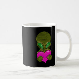 Of Gray Alien With A Heart In Love Sticker Coffee Mug