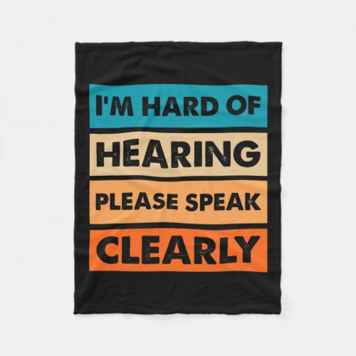 Of Hearing Deaf Hearing Impaired Asl Sign Language Fleece Blanket