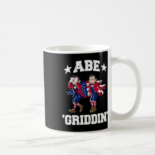 Of July Benjamin Franklin Griddy Ben Griddin  Coffee Mug (Right)