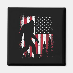 Of July Bigfoot Sasquatch American Flag Patriotic Magnet