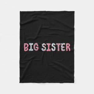 Of July Patriotic Big Sister Independence Day Amer Fleece Blanket