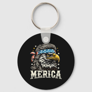 Of July Patriotic Funny Eagle July 4th Usa Merica Keychain