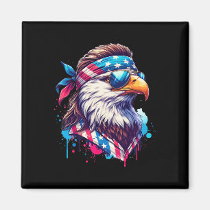 Of July Patriotic Funny Eagle July 4th Usa Murica  Magnet