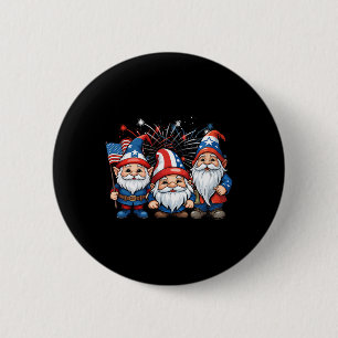 Of July Patriotic Gnomes American Flag Usa Gnome Button