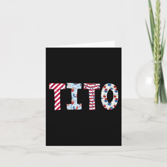 Of July Patriotic Tito Independence Day American F Card (Front)