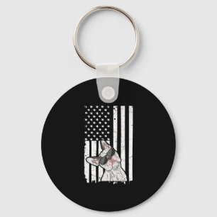Of July Quote For A Patriotic Frenchie Owner Keychain