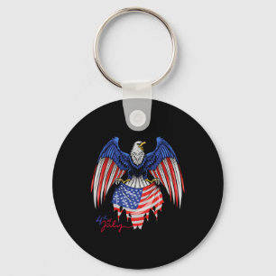 Of July S - Patriotic Shirts - American Flag Eagle Keychain