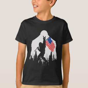 Of July Shirt Bigfoot Sasquatch Usa American Flag 