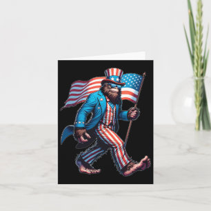 Of July Shirts Patriotic American Flag Bigfoot Sas Card