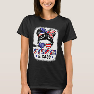 Of July Star Stripes S Usa Flag Patriotic Kids Gir T-Shirt