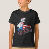 Of July T Rex Dino Trex Dinosaur Monster Truck Fir