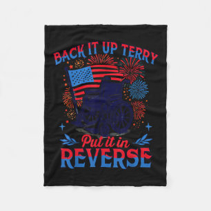 Of July Veteran Back Its Up Terry Put Its In Rever Fleece Blanket
